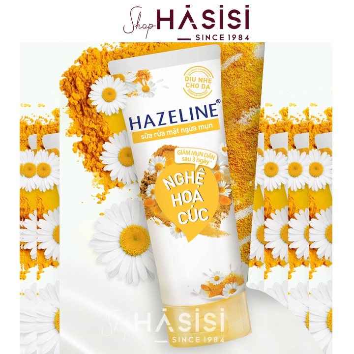 Sữa Rửa Mặt Ngừa Mụn HAZELINE - Nghệ Hoa Cúc 100g