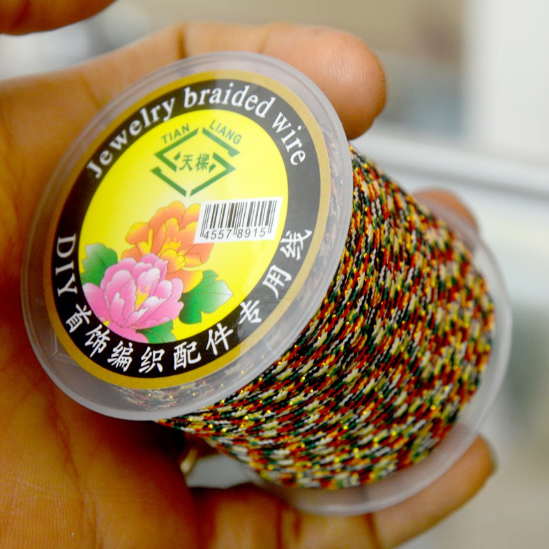 Cuộn chỉ ngũ sắc đan vòng-xỏ chuỗi dài 50m