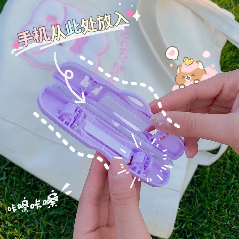 Túi Đựng Điện Thoại Chống Thấm Nước Có Khóa Nổi Họa Tiết Hoạt Hình Thời Trang Mùa Hè