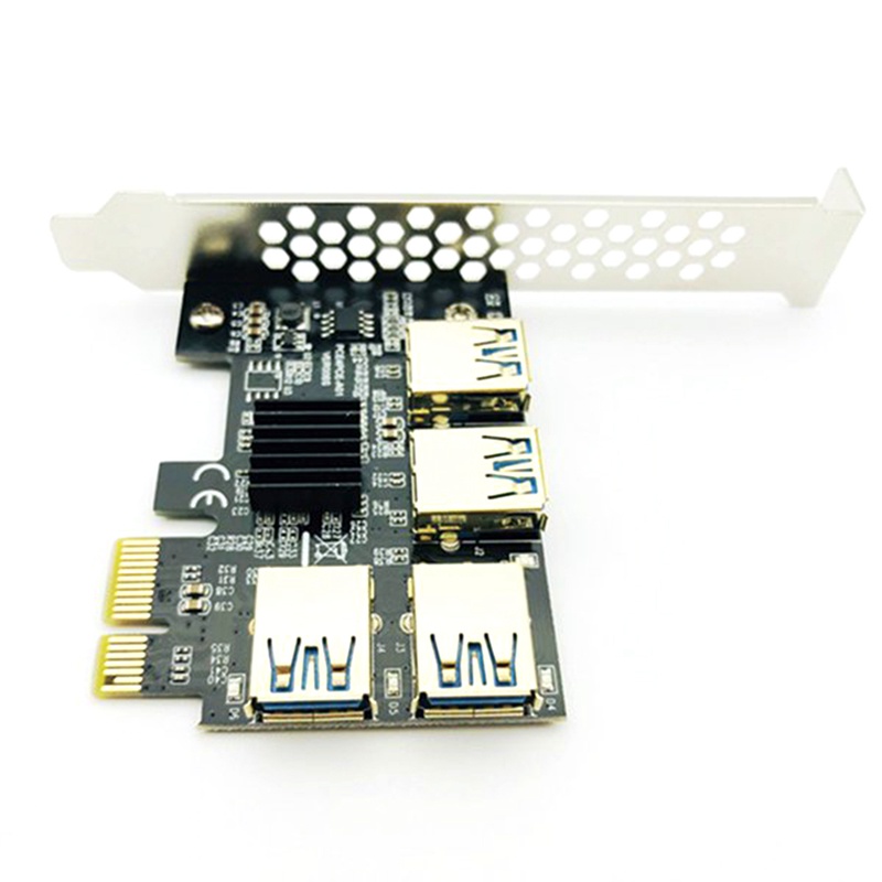 Card Mở Rộng Pci-E 1 Sang 4 Usb 3.0 Cho Ethereum Eth / Monero Xmr / Zcash