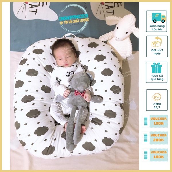 (Xả Kho ) GỐI CHỐNG TRÀO NGƯỢC CHO BÉ COTTON An Toàn Cho Bé