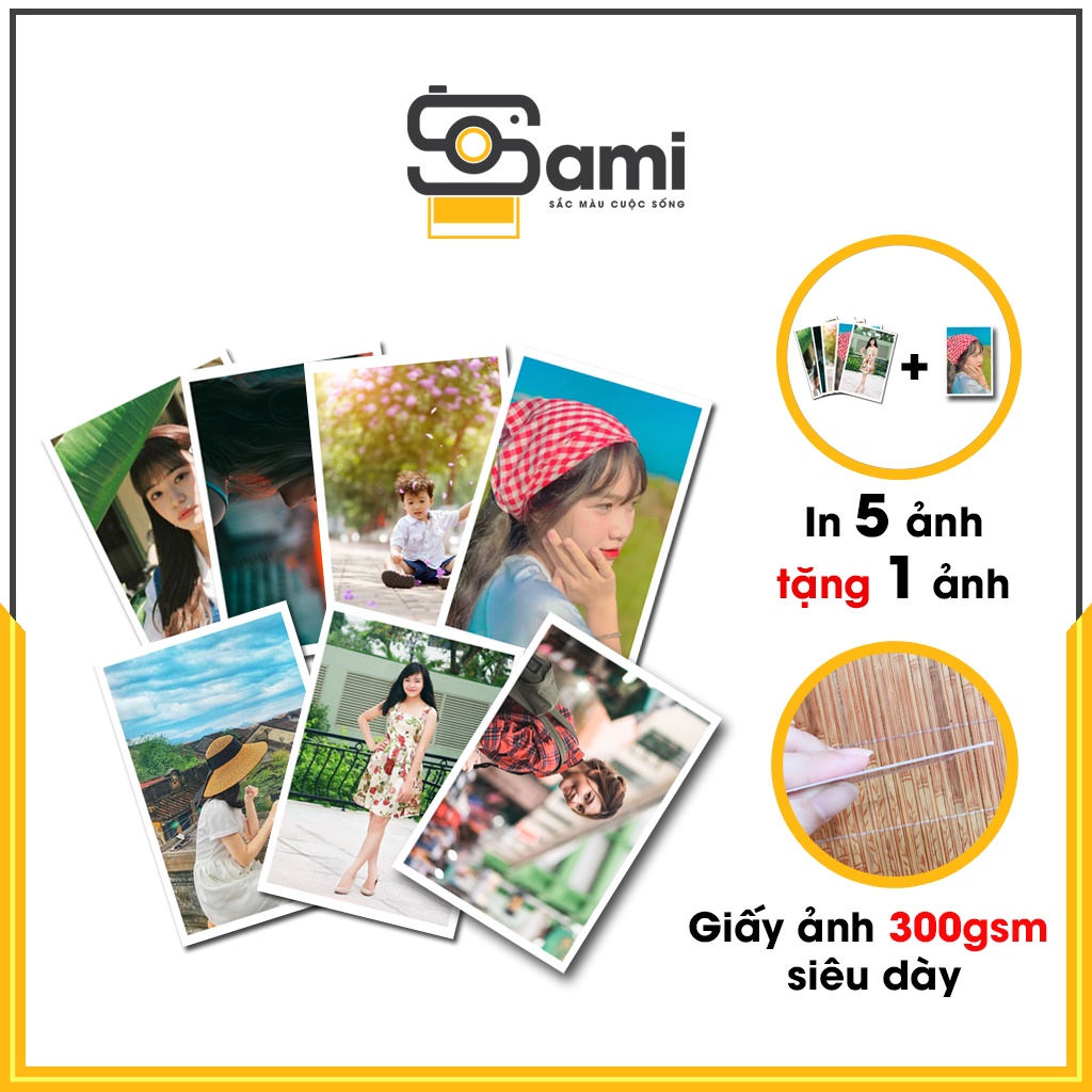 In Ảnh Theo Yêu Cầu 6X9 Chống Thấm Nước 300Gsm Siêu Dày ( In Từ 20 Ảnh) In 5 Tặng 1 Sami