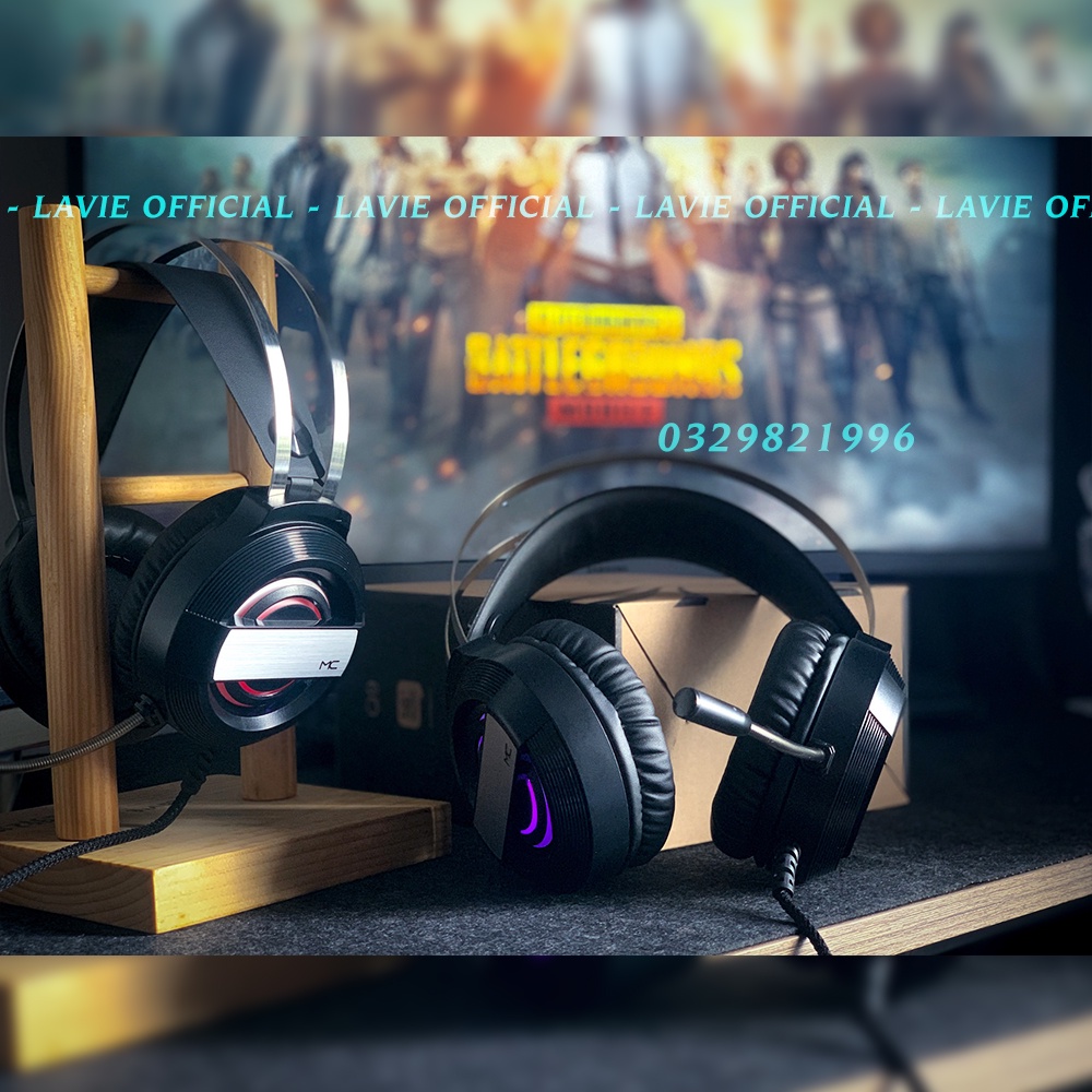 Tai Nghe Máy Tính Gaming Có Mic Đàm Thoại, Tai Nghe Chụp Tai Máy Tính Học Online Âm Thanh Chuẩn Bass Mạnh