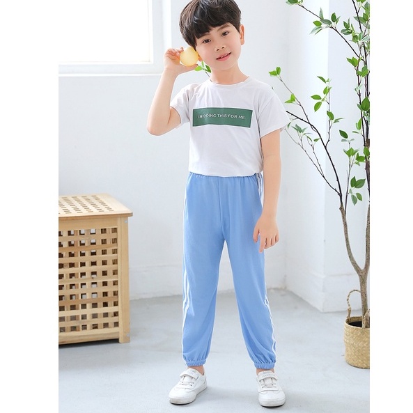 Quần Dài Chống Muỗi Thiết Kế Mỏng Thời Trang Mùa Hè Dành Cho Bé Từ 3-12 Tuổi