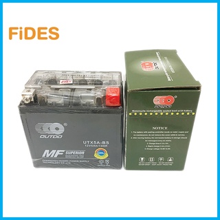 Ắc quy xe máy OUTDO UTX5A-BS 12V 5AH PCX Vision Lead 125, SH Việt Airblade 125 Winner Grande STD - Fides