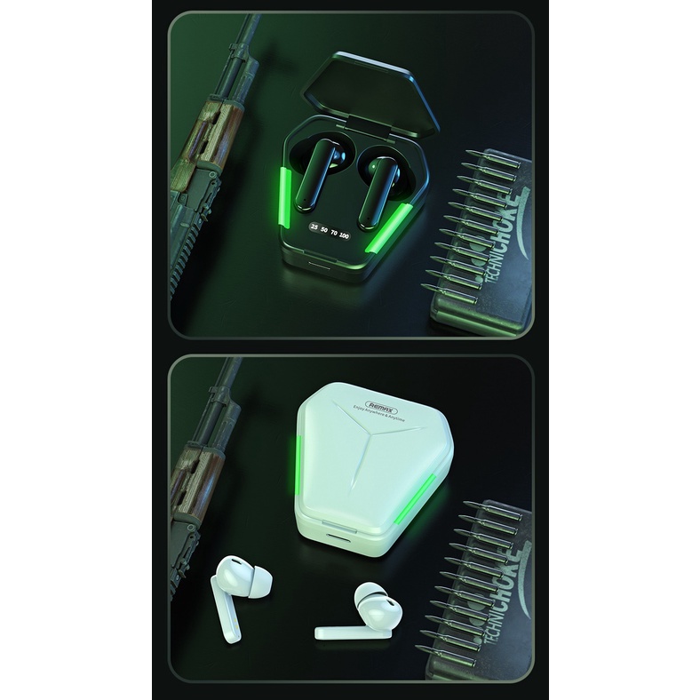 Tai Nghe Gaming Remax TWS 30 Bluetooth 5.0, Chế Độ Kéo Gaming Mode Và Music Mode Bass Âm Mạnh Mẽ. Thiết Kế Hiện Đại.