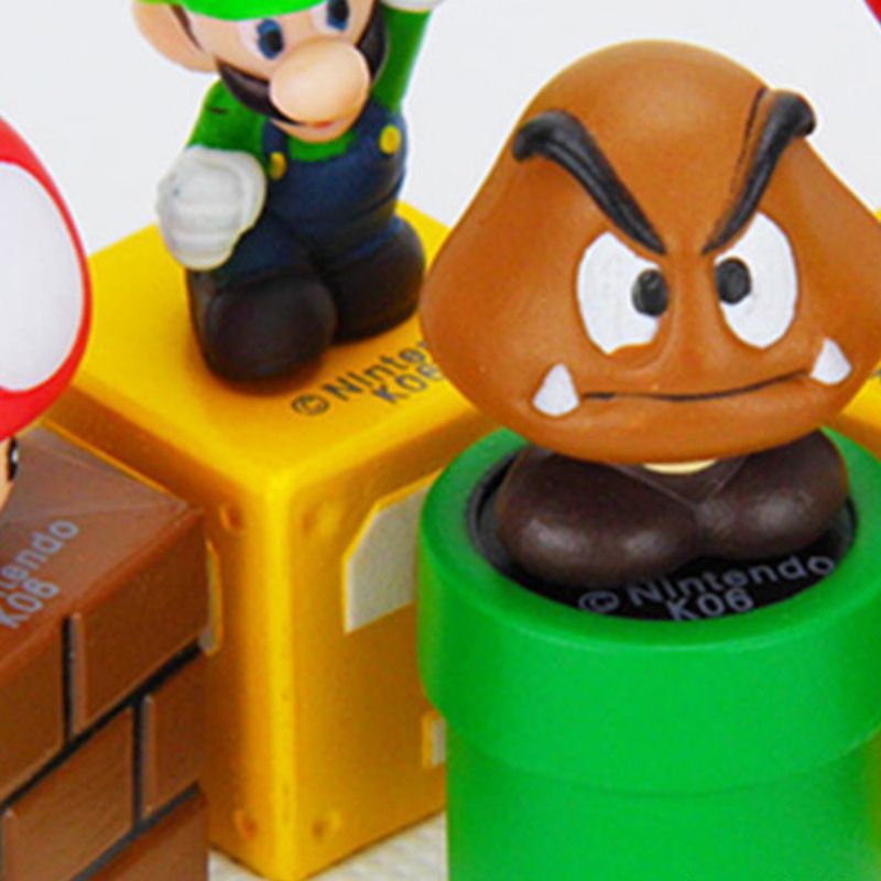 5pcs Super Mario Bros PVC Action Figures Decoration Game Mushroom Toys Kid Gifts