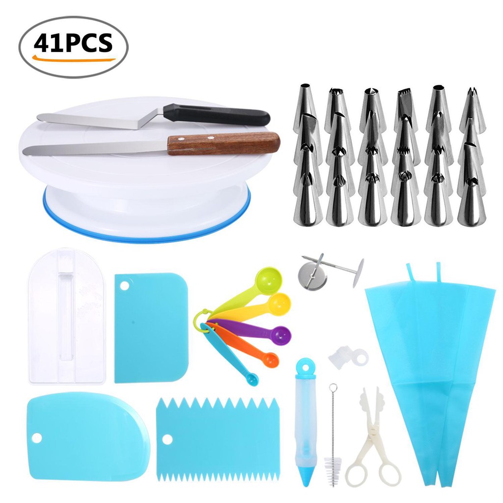 Bộ 41 Dụng Cụ Làm Bánh/Phụ kiện Dụng Cụ Trang Trí Bánh Chuyên Nghiệp