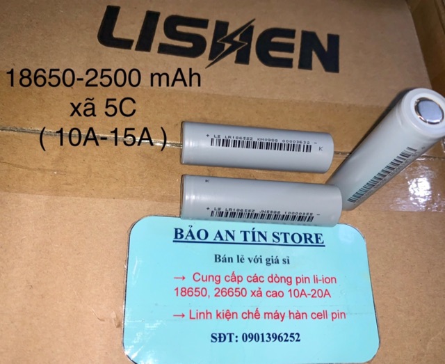 Pin Lishen Xám 2500mAh-15A