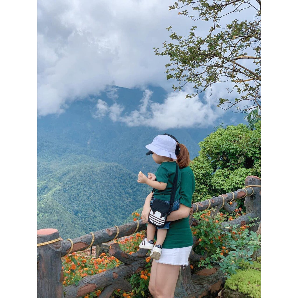 Áo thun nam nữ phông gia đình  ADS Xanh Hot Trend 2021 Chất Cotton l1