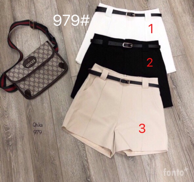#979 (Sale_ có sẵn) Quần short kèm belt da random hàng Quảng Châu loại 1 | BigBuy360 - bigbuy360.vn