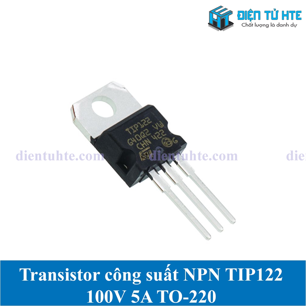 Transistor công suất NPN TIP122 100V 5A TO-220 [HTE Quy Nhơn CN2]