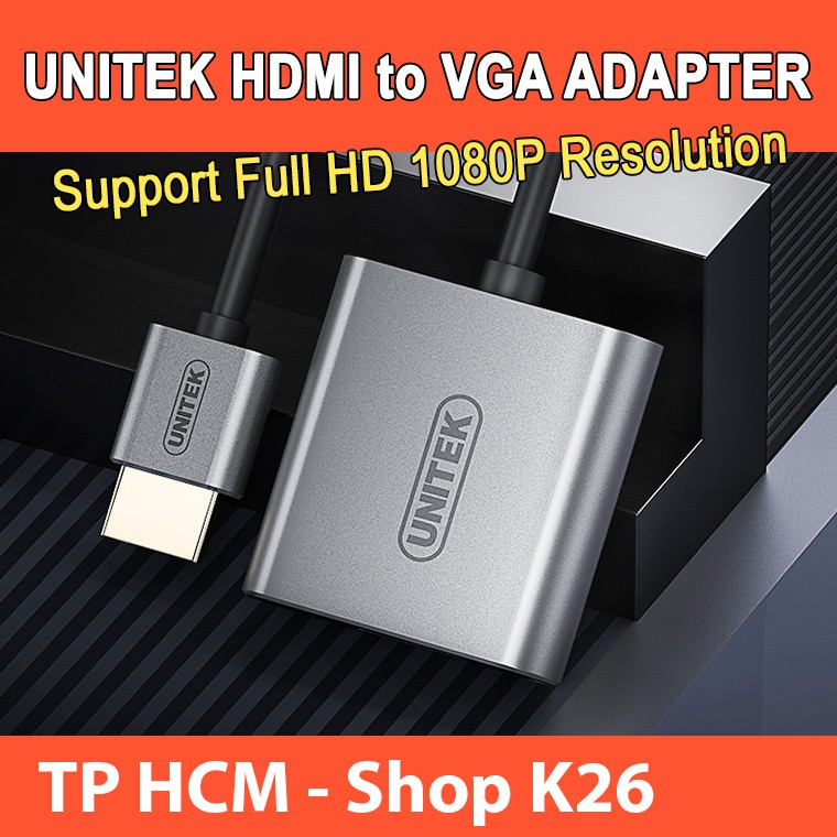 Cáp Chuyển Đổi HDMI Sang VGA Hỗ Trợ Độ Phân Giải Full HD 1080P