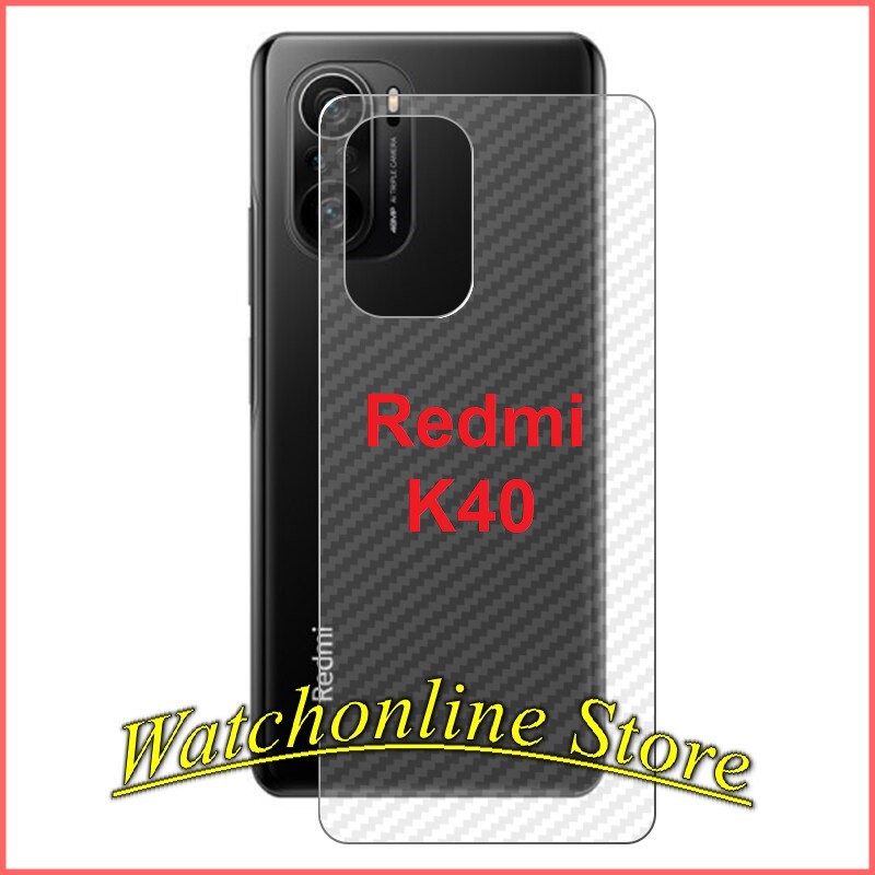 Dán Carbon mặt lưng Xiaomi Redmi K40 / K40 pro chống bám vân tay
