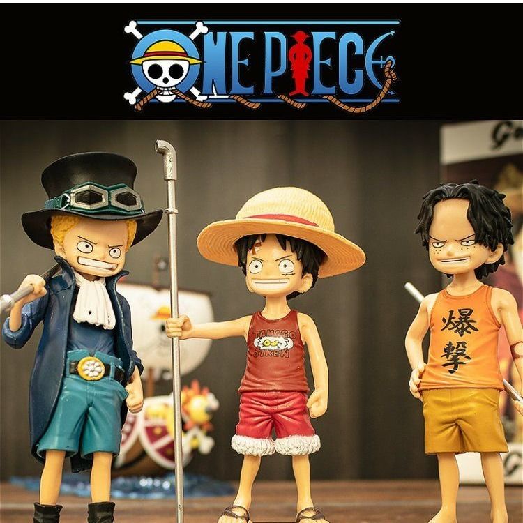 Mô hình One Piece Làm bằng tay Luffy Aissabo Sanji Sauron Thời thơ ấu Ba anh em Món quà sinh nhật Trang trí bánh xe ô tô