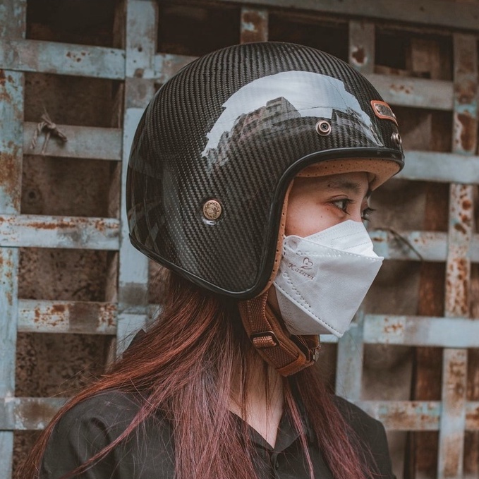 Mũ bảo hiểm 3/4 Bulldog Heli Carbon siêu nhẹ chỉ 650gr - BIKER.176 - Mũ bảo hiểm chính hãng Vũng Tàu