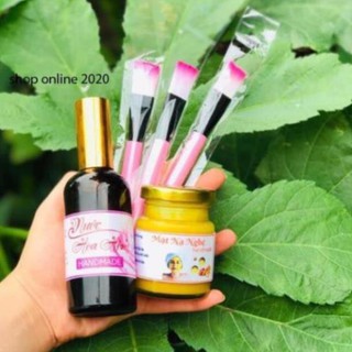 Combo 2 mặt nạ + nứoc hoa hồng