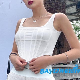Áo Nữ Không Tay Cổ Chữ U Thiết Kế Thời Trang Xinh Xắn