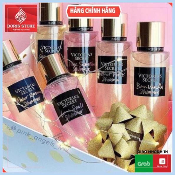 [Bill Mỹ] Xịt thơm body mist có nhũ Victoria Secret, Bath And Body Works 20ML