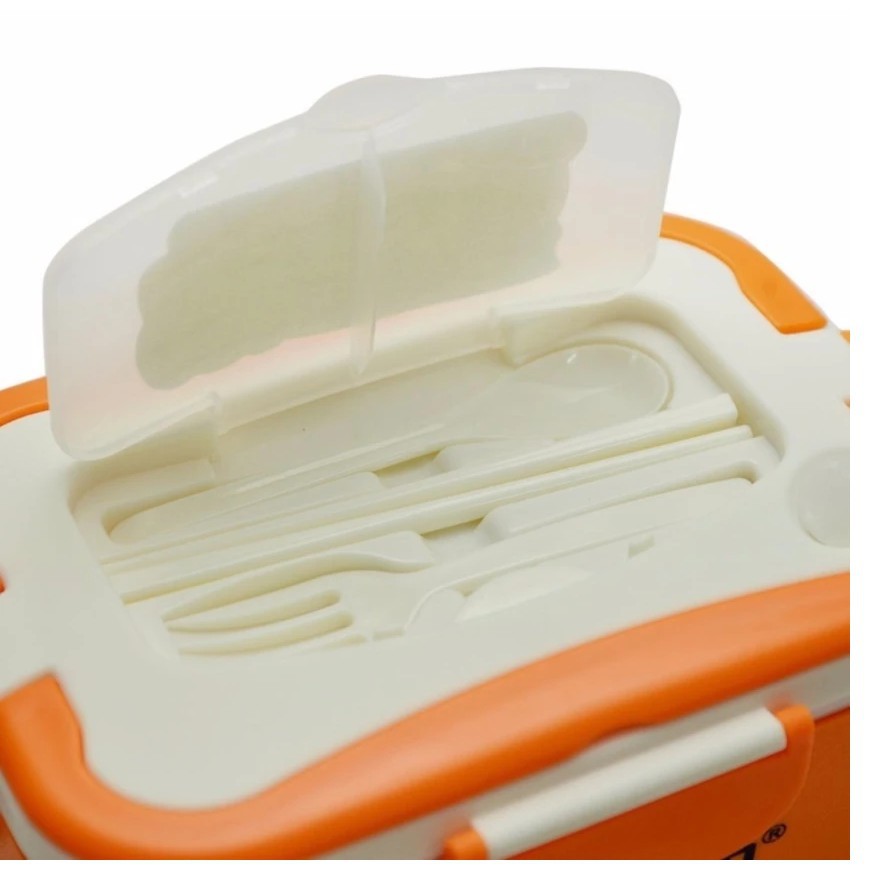 [ Hỗ Trợ Vận Chuyển ]  Hộp cơm điện hâm nóng Chefman ruột inox + Tặng 1 túi da cao cấp, kèm thìa, dĩa, đũa