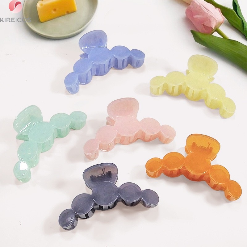 Kẹp Tóc Gấp Tóc Chấm Tròn Siêu Bự Nhiều Màu Phong Cách Hàn Quốc Hot Trend Mùa Xuân Hè