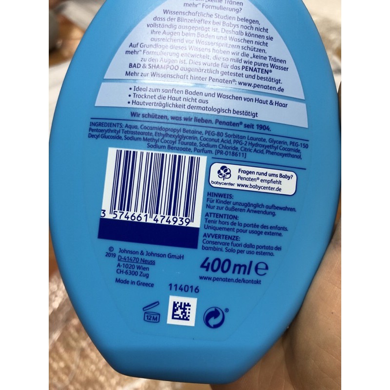 Sữa tắm chống cảm Penaten