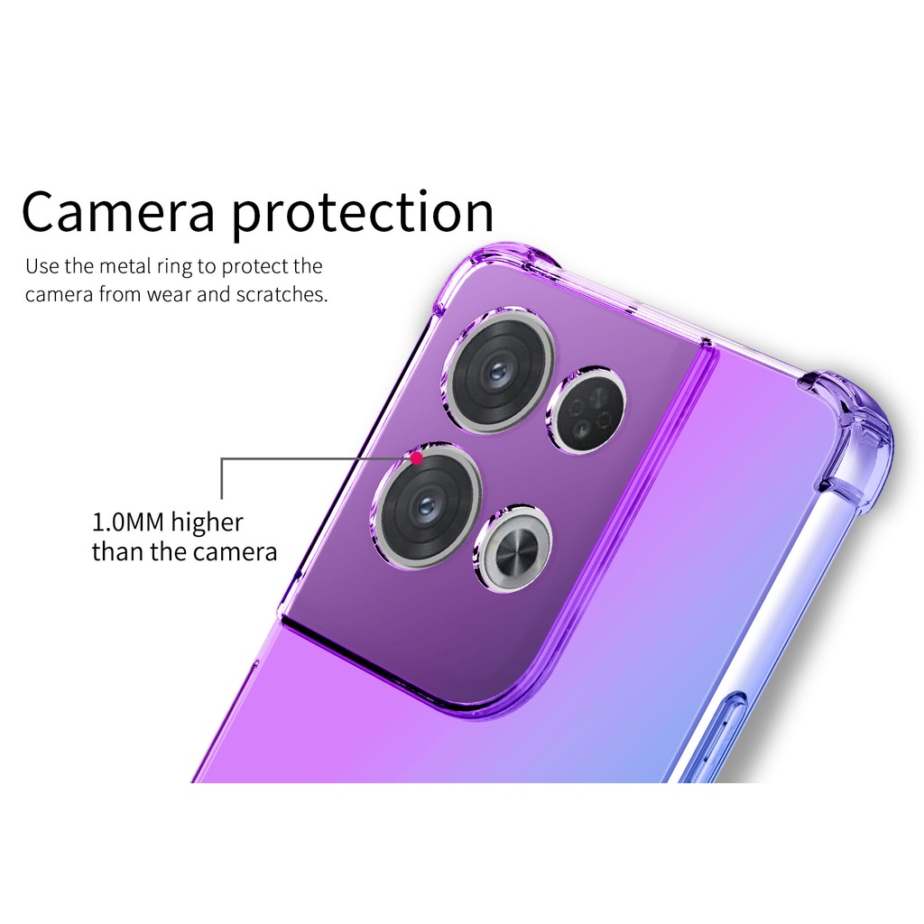 Ốp Điện Thoại TPU Mềm Chống Sốc 2 Màu Gradient Cho OPPO Reno 8 Pro 8Z 5G Reno 8