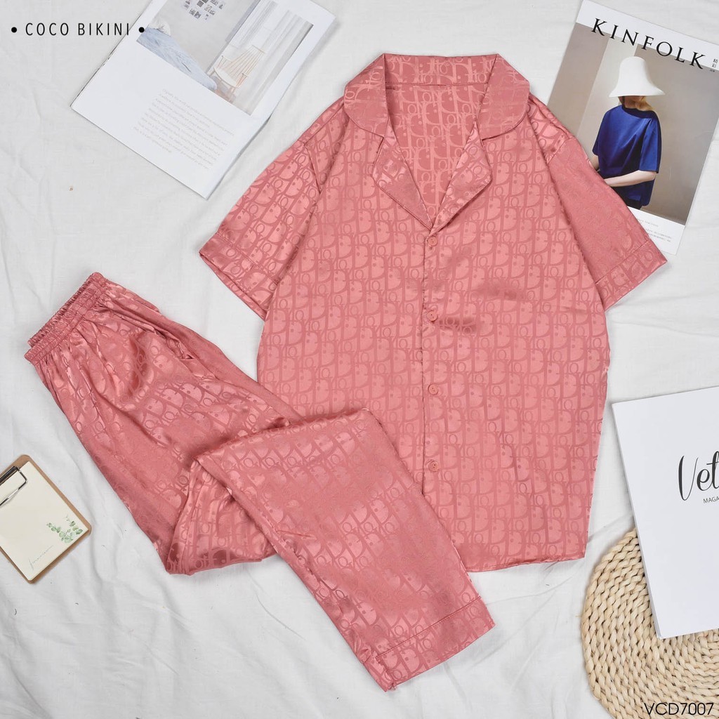 𝑪𝑶𝑪𝑶 𝑩𝑰𝑲𝑰𝑵𝑰 Bộ Đồ Ngủ - Đồ Mặc Nhà Lụa Gấm ( VCD7007 ) | BigBuy360 - bigbuy360.vn