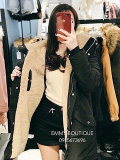 [odr] áo parka nữ zara xuất