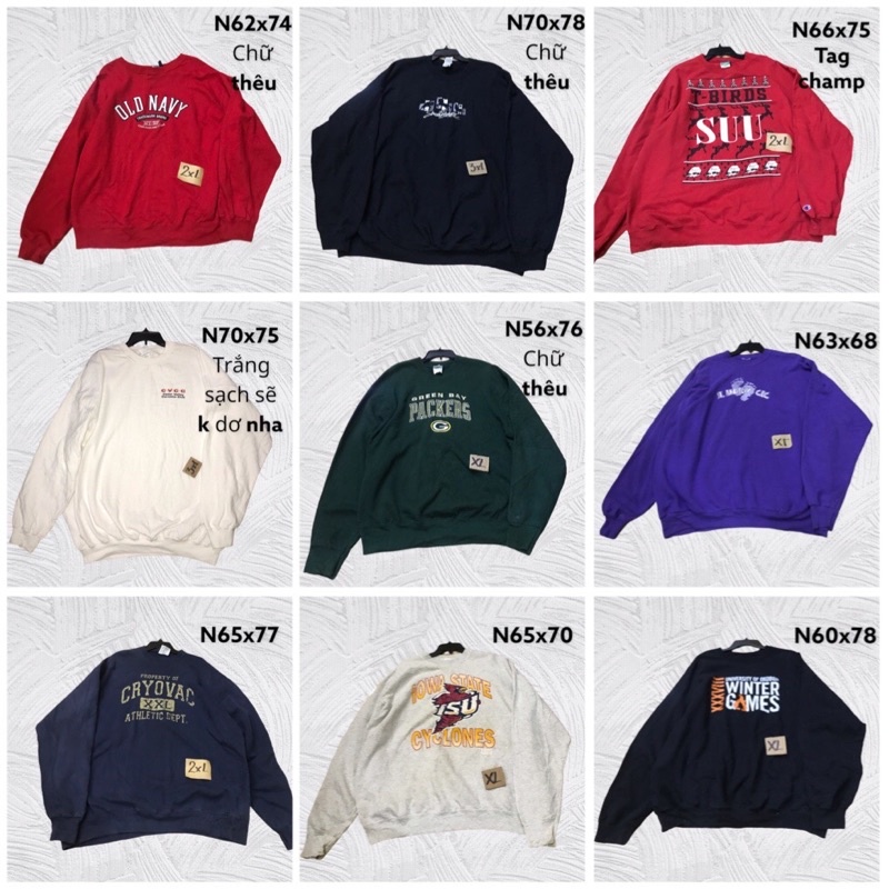 Áo Sweater 2Hand Mỹ độ mới trên 90% M96 MỤI 2HAND