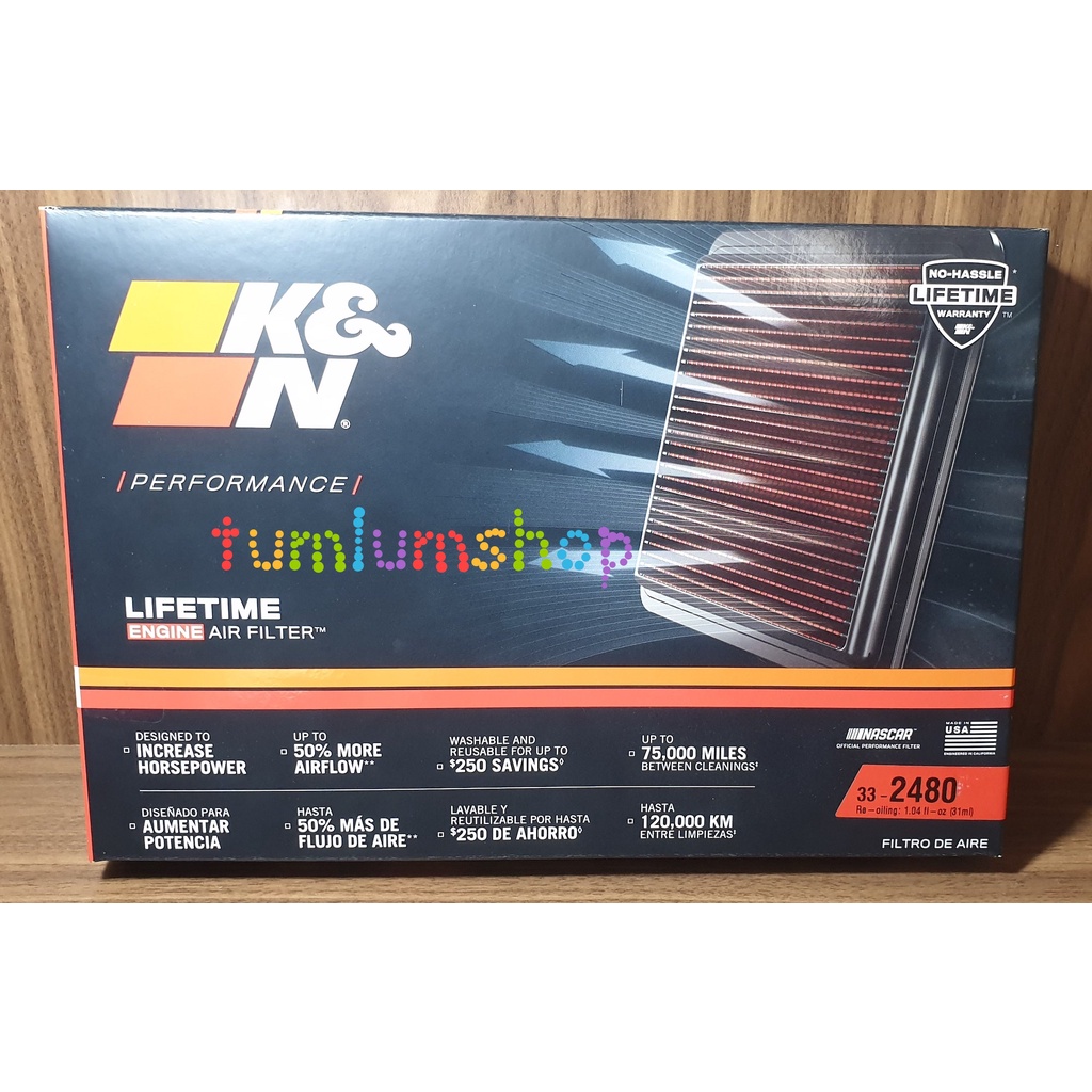 KN 33-2480 Lọc gió động cơ xe Mazda 3 Mazda 6 Mazda CX-3 CX-4 CX-5
