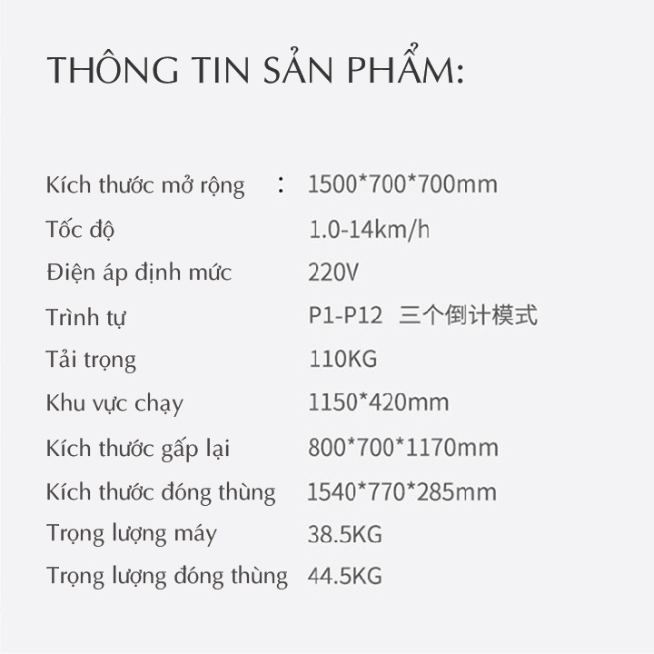 Máy Chạy Bộ Tại Nhà Gấp Gọn HP03 Tốc Độ Tối Đa 14km/h, Máy Chạy Bộ Đa Năng Tại Nhà Kèm Dây Đai Massage Bụng