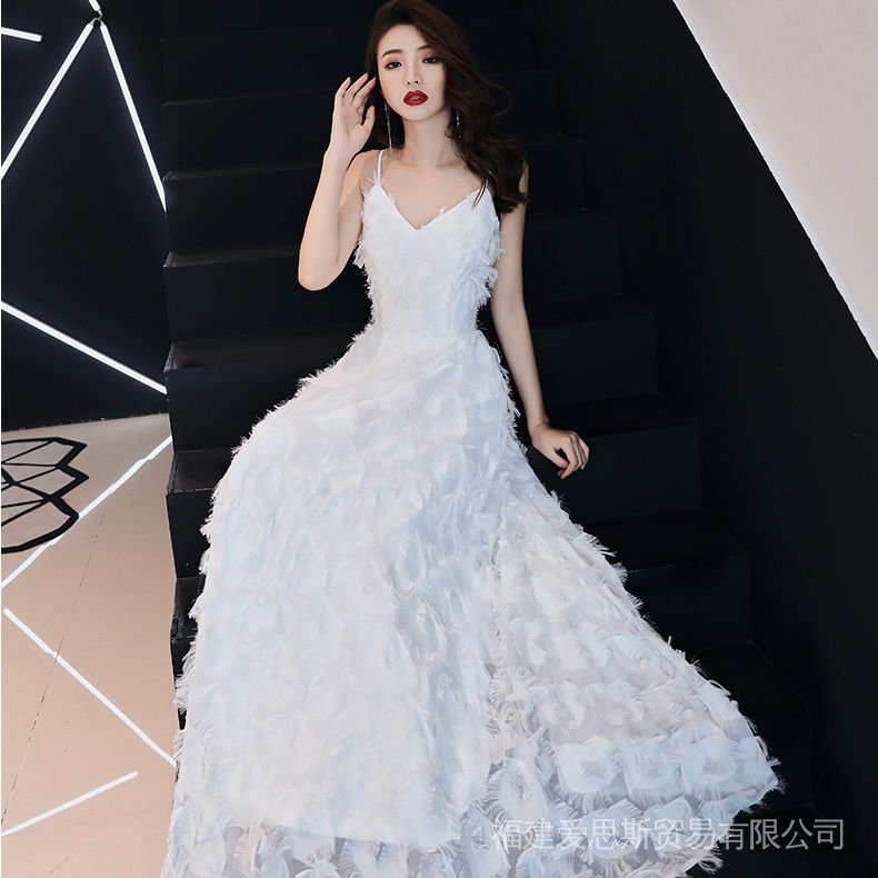 Đầm Dài Dự Tiệc Màu Trắng Thời Trang Dành Cho Người Lớn Tuổi 2022 18 Tuổi cxbasd56458.my3.12
