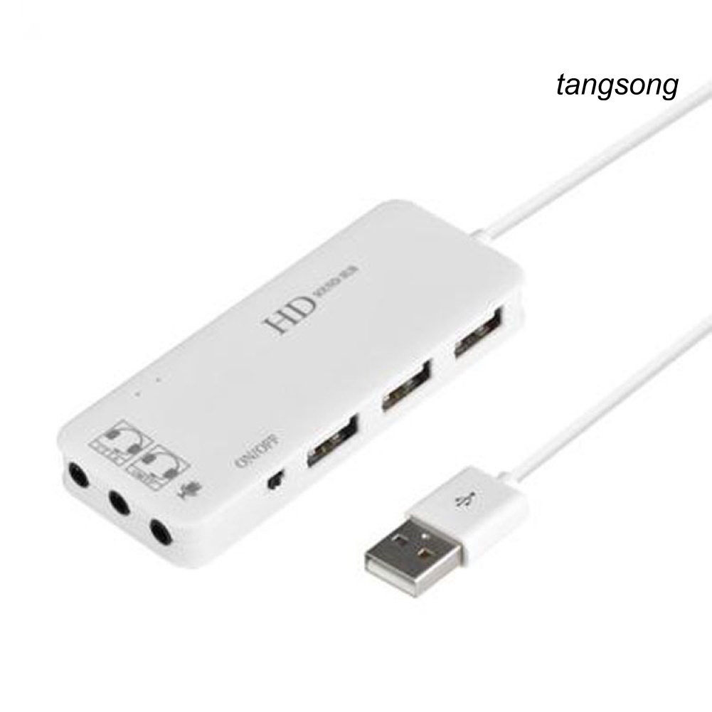 CHANNEL Đầu Chia 3 Cổng Usb Ts-7.1 Kèm Phụ Kiện Cho Máy Tính