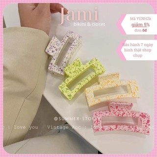 KẸP CÀNG CUA HÀN QUỐC, KẸP TÓC NỮ, KẸP CÀNG CUA CHẤM HỌA TIẾT MÀU HÀN QUỐC - JAMI PKT_KEPCC_007