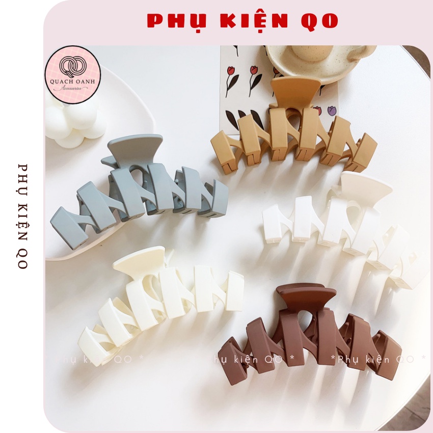 Kẹp tóc càng cua Pastel phong cách Hàn Quốc bản to - Phụ kiện tóc QO BOM32