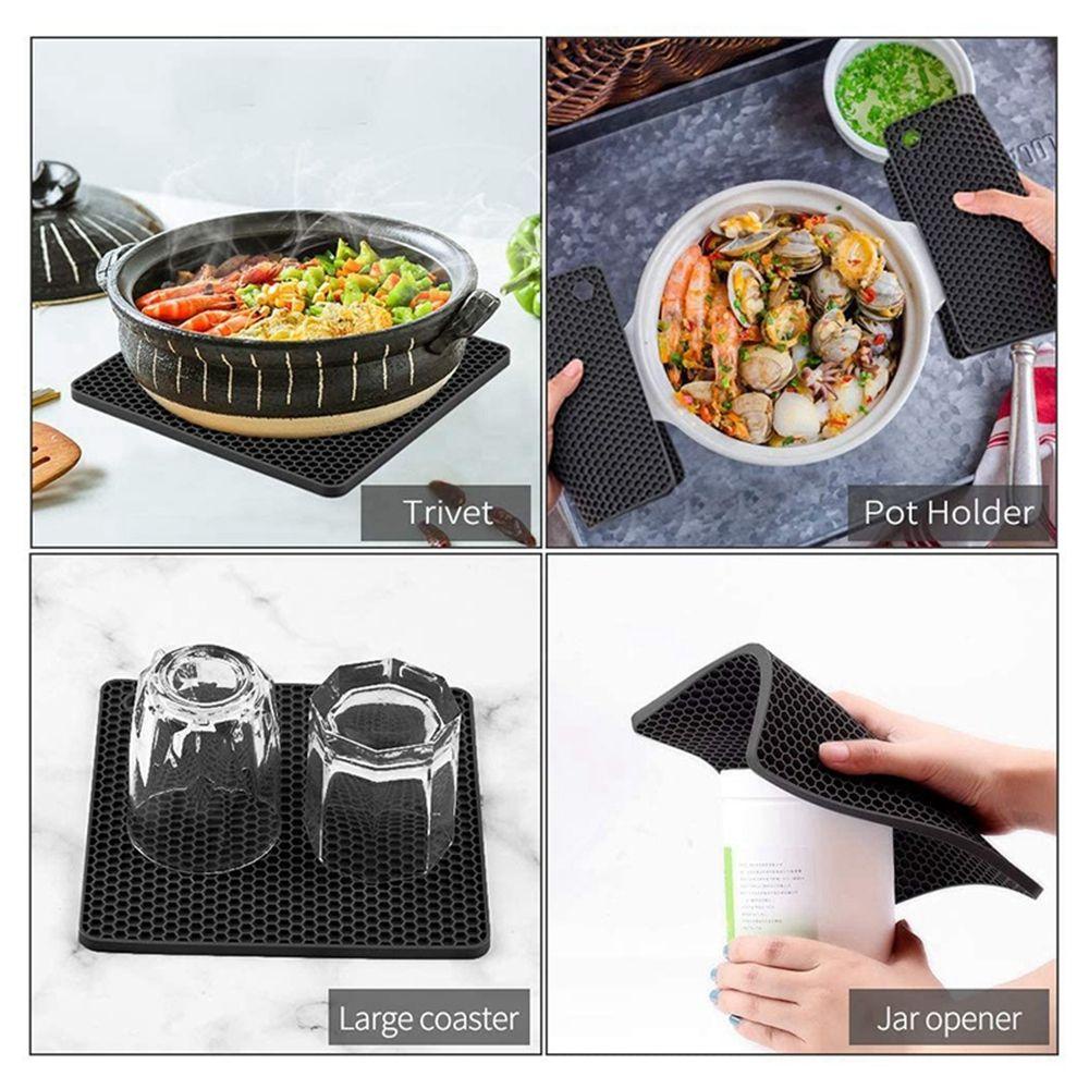 Tấm Lót Bàn Ăn Cách Nhiệt Chống Thấm Nước Họa Tiết Tổ Ong Tiện Dụng Cho Nhà Bếp