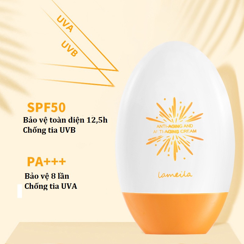 Kem Chống Nắng Chống tia UV Lameila SPF 50 PA+++ nâng tone da