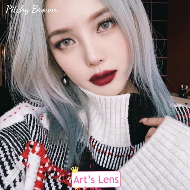 Kính áp tròng thái lan-pitchy brown lens