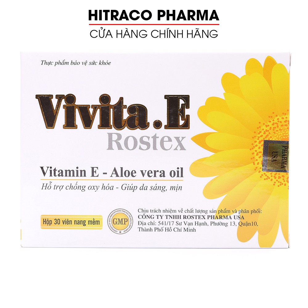 Viên uống bổ sung Vitamin E  4000mcg, Omega 3, Tinh dầu nha đam - Hộp 30 viên