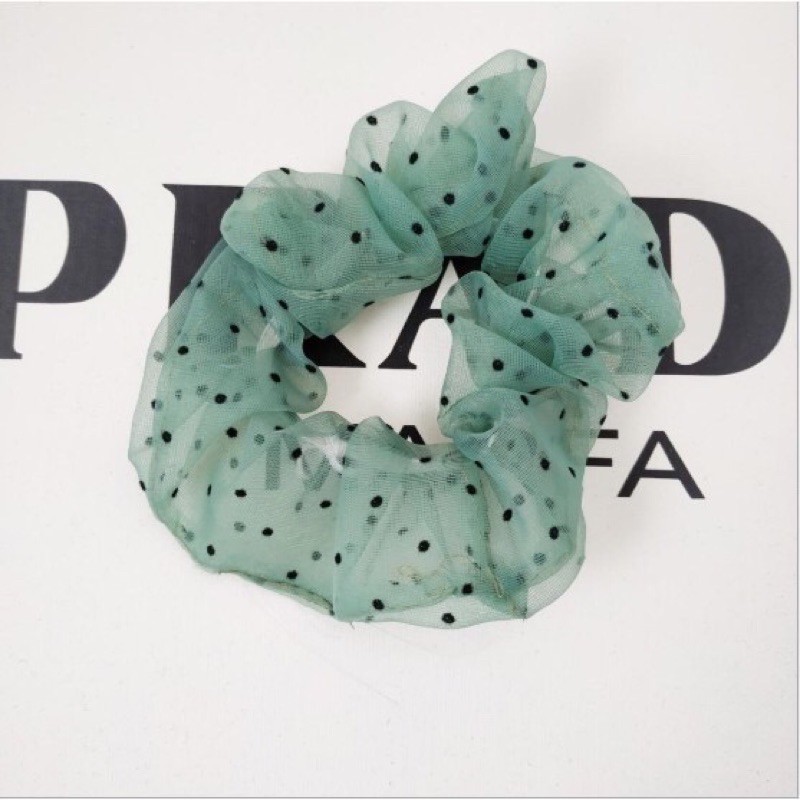 Dây cột tóc, scrunchies chấm bi nhiều màu
