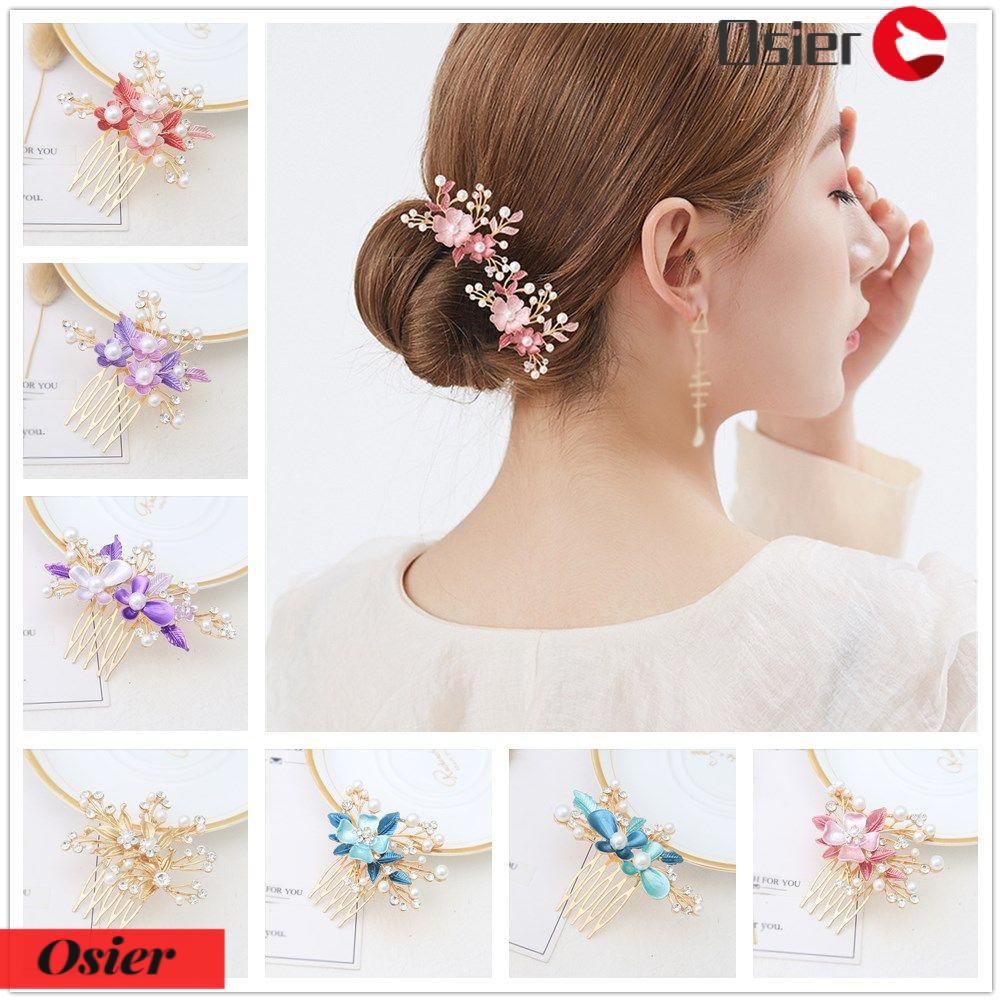 Lược Cài Tóc Cô Dâu Đính Hoa Sang Trọng 1 Cái