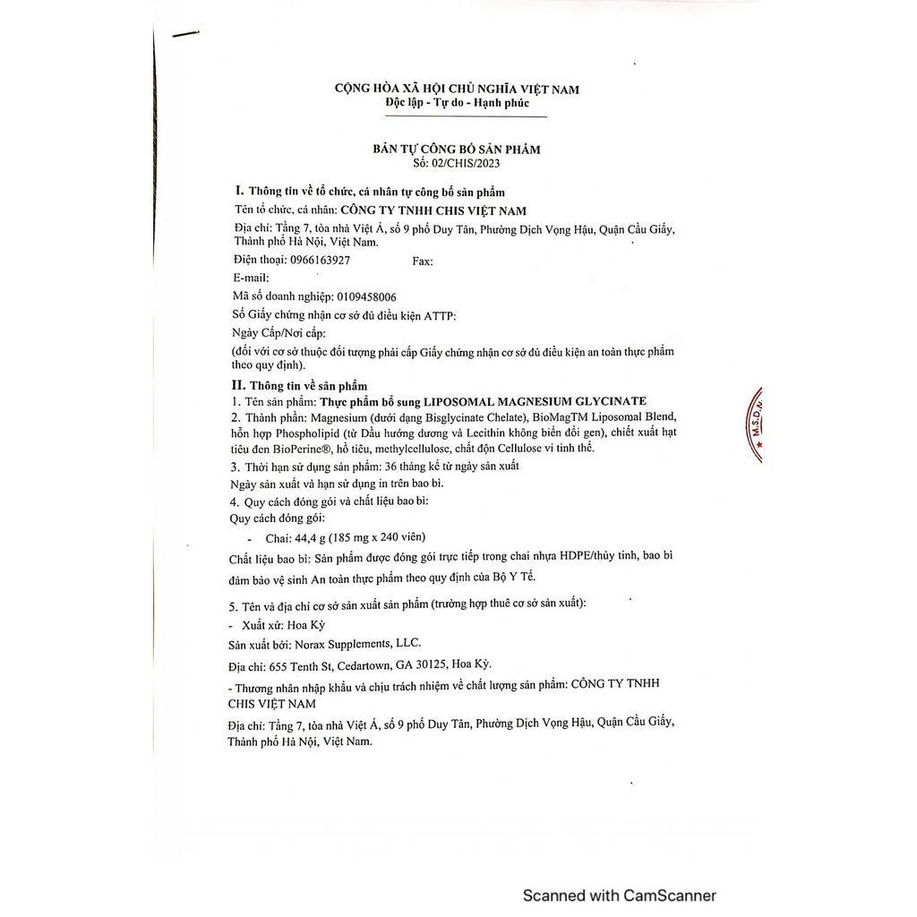 Viên uống tăng hiệu suất thể thao, cải thiện chức năng hệ thần kinh Codeage - Liposomal Magnesium Glycinate 240 viên