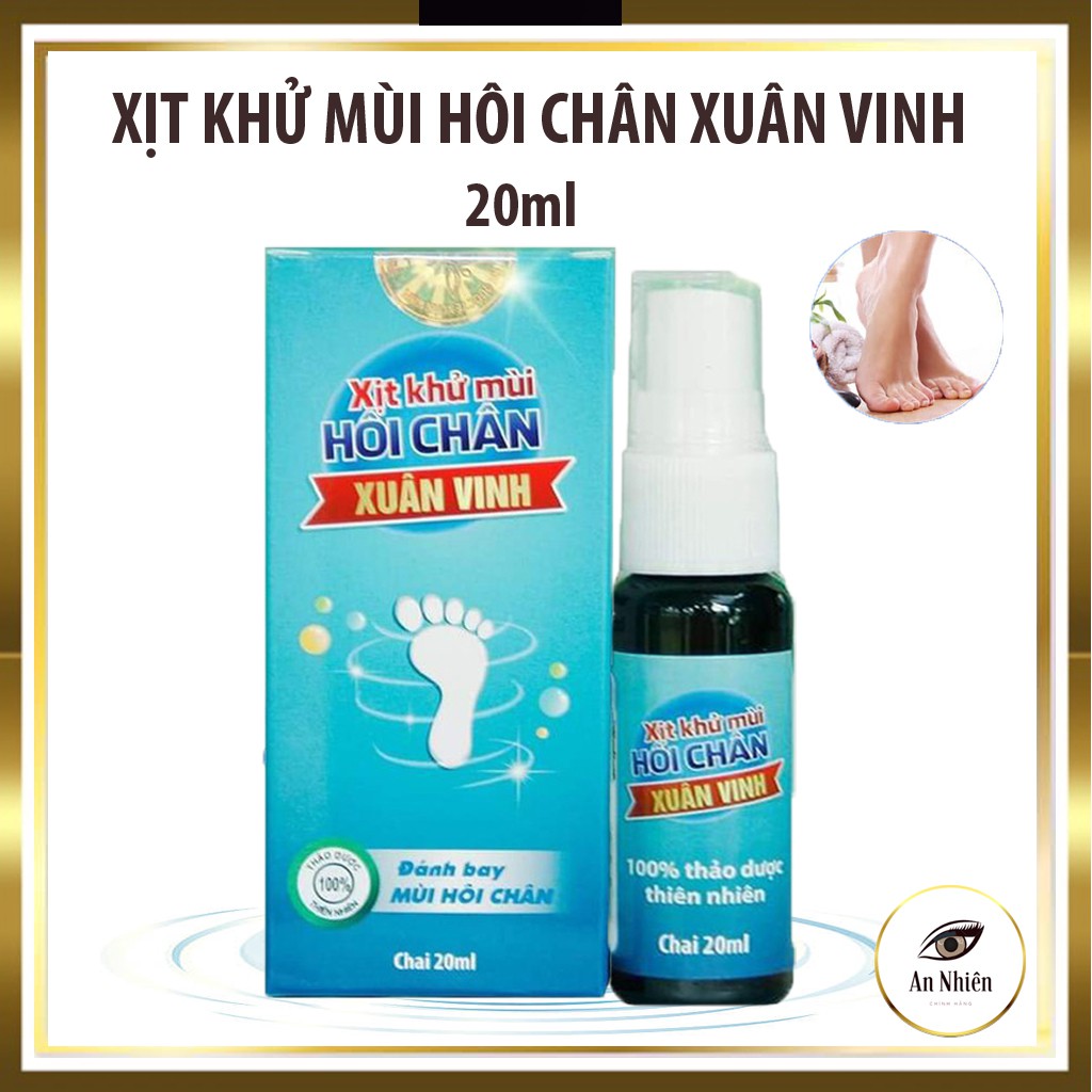 Xịt Khử Mùi Hôi Chân Xuân Vinh ✔ Giúp Diệt Khuẩn, Làm Sạch, Khử Mùi Hôi Chân Hiệu Quả Lần Đầu Sử Dụng 20ml