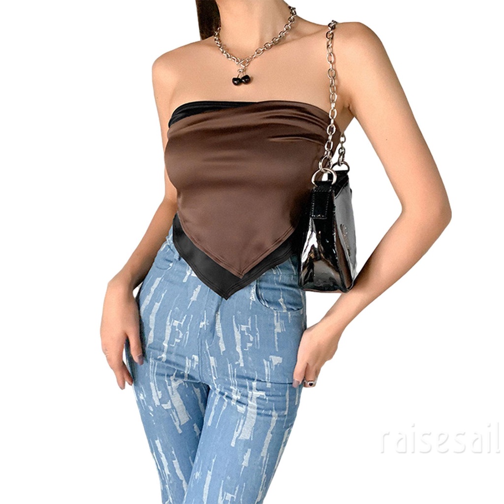 Áo Ống Màu Trơn Đan Dây Lưng Gợi Cảm Cho Nữ | BigBuy360 - bigbuy360.vn