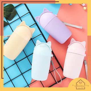 Bình Nước Thủy Tinh  Bọc Silicone hình thú tặng kèm dây cao cấp [ dữ nhiệt tốt]