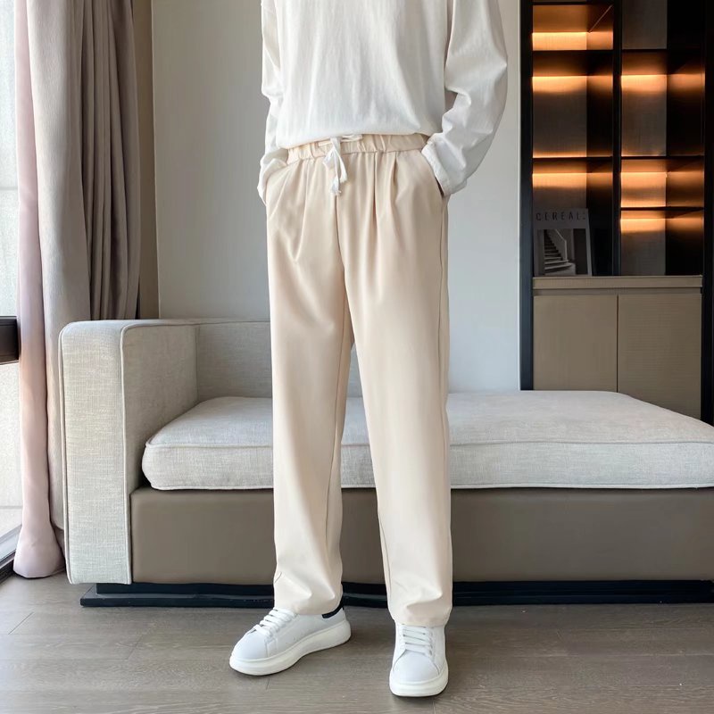 Quần tây mỏng lưng thun co giãn tốt có 5 màu trơn thời trang mùa hè cao cấp thường ngày cho nam size M-3XL