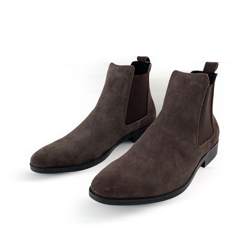 Giày nam chelsea boot da bò thật TEFOSS HT350 size 38-44- Da lộn nâu