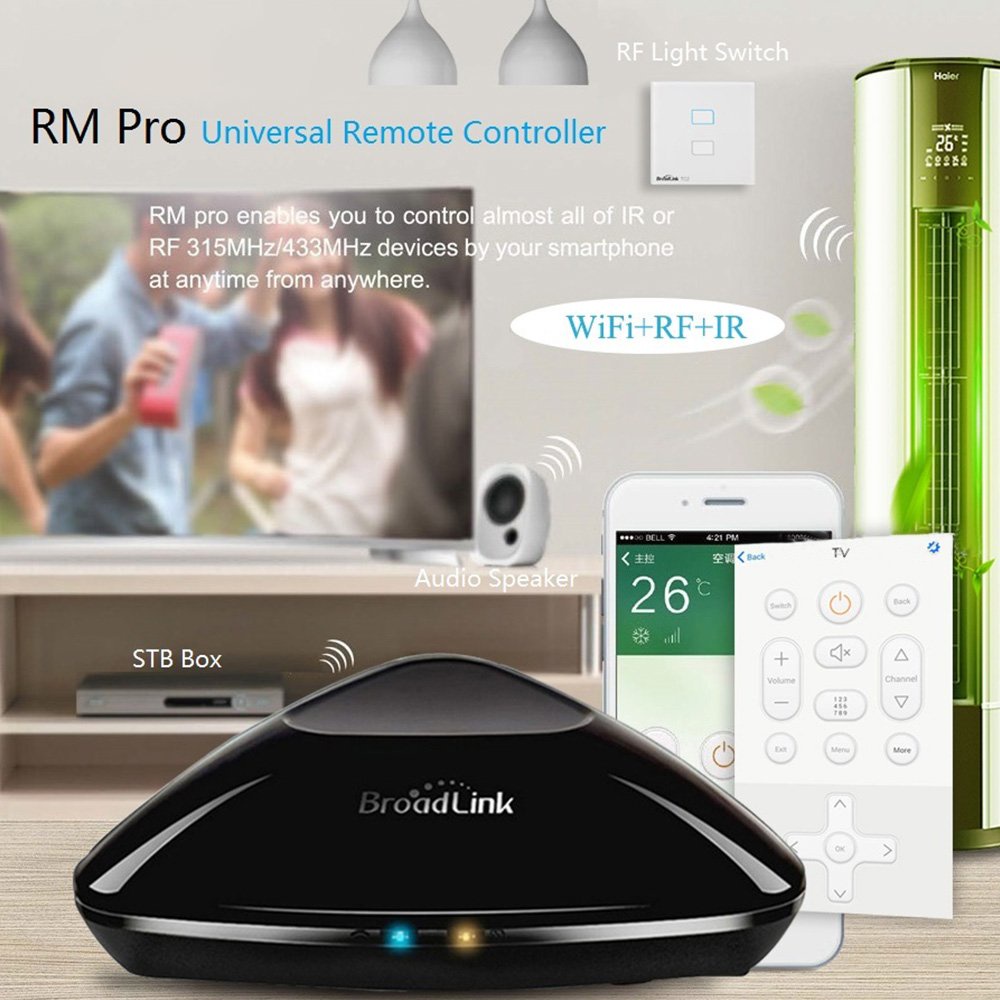 Trung tâm điều khiển nhà thông minh BROADLINK RM PRO+ - RM mini 3 cho ios iphone 13 ipad, Android samsung s22, Xiaomi,..