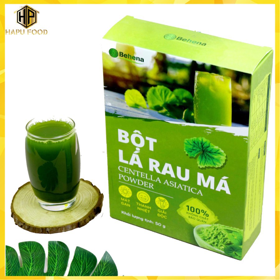 Bột lá rau má Behena nguyên chất 50gr - Thanh nhiệt giải độc, hỗ trợ tiêu hoá